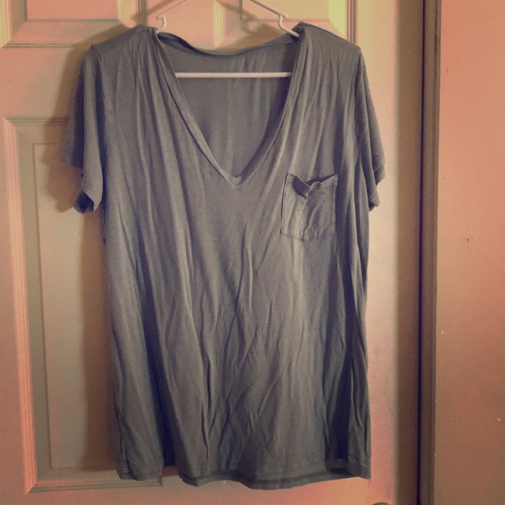 Green vneck